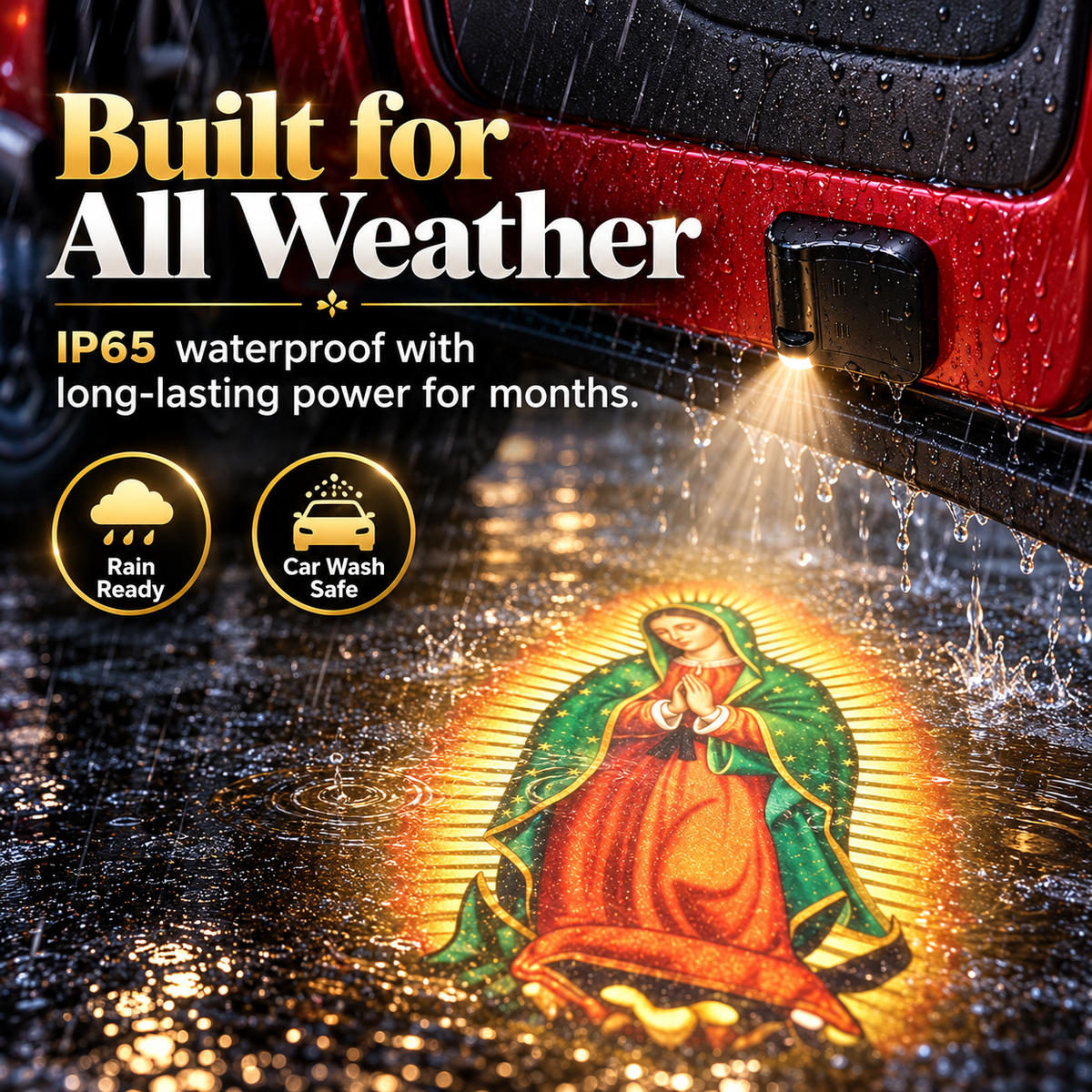 Our Lady of Guadalupe Car Door LED Logo Projector Lights🚗