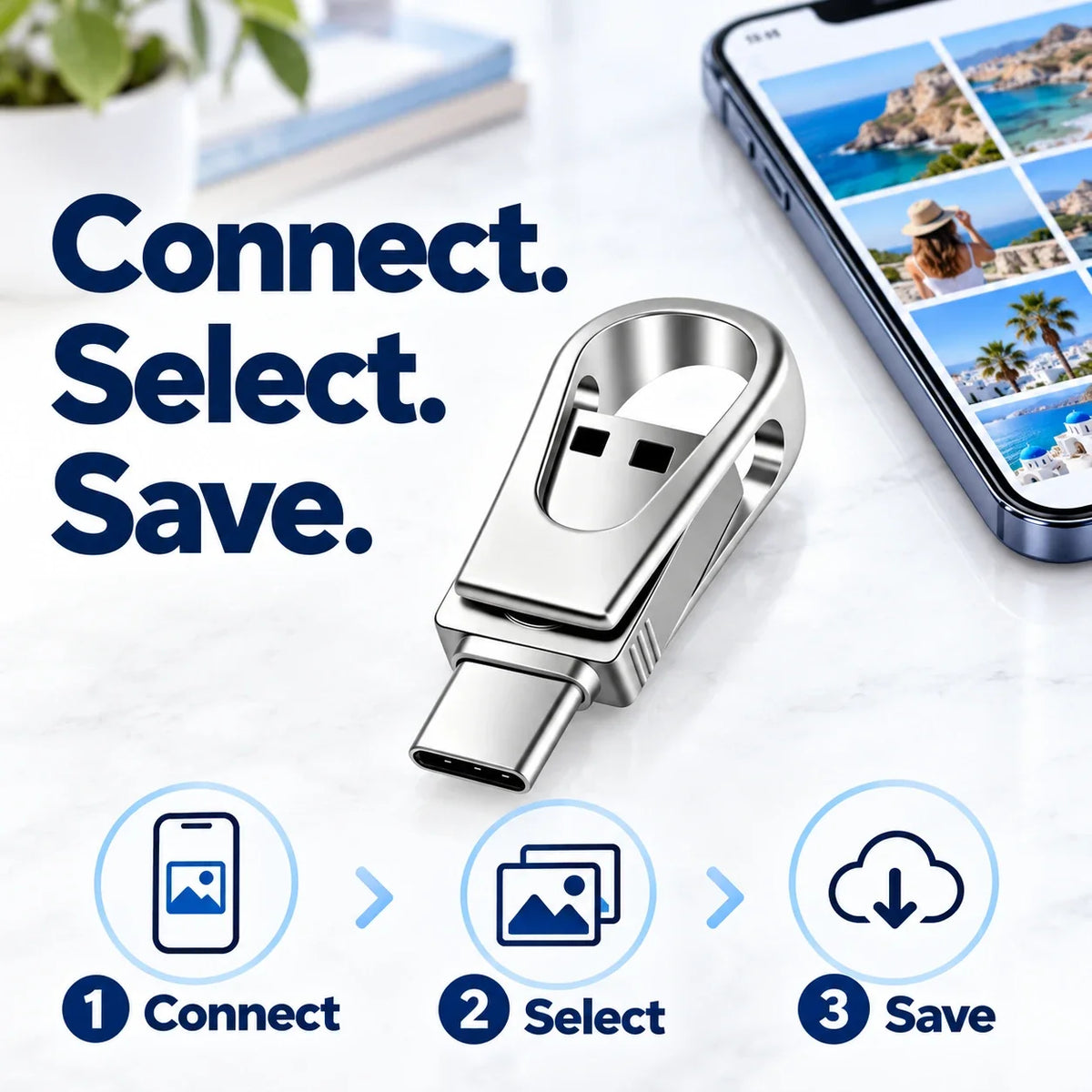 USB Flash Drive for Photos & Files | Less Clutter 📱