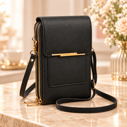 📱 Touch-Screen Multi-Pocket Crossbody Phone Bag