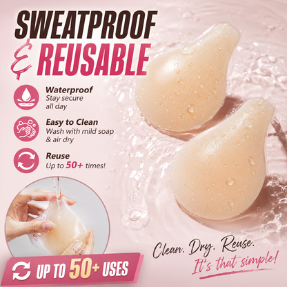 ✨ Natural Lift Invisible Breast Covers | Seamless & Reusable Nipple Pasties