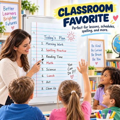 Flexible Magnetic Lined Paper Whiteboard with Dry-Erase Surface 🎯💡