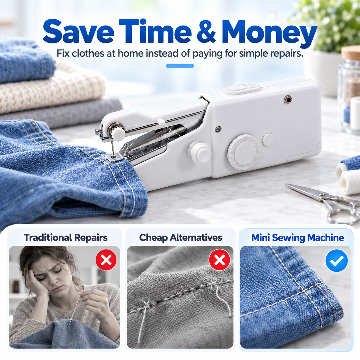 Handheld Portable & Cordless Electric Sewing Machine 🪡🧵