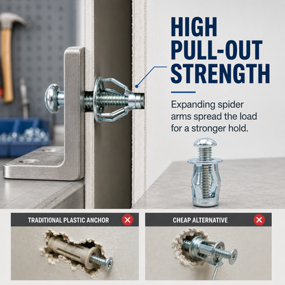 🔩 Heavy-Duty Jack Nut Expansion Anchors for Thin & Hollow Materials