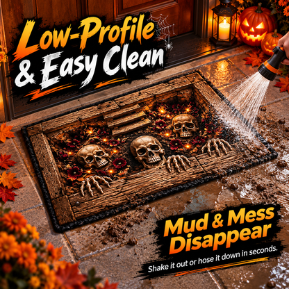 Halloween 3D Pit Illusion Welcome Mat - Non-Slip Horror Door Mat 🎃