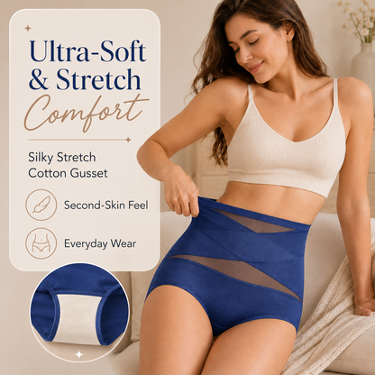 💖5-Pack Women's High-Waist Cross-Wrap Tummy Control Briefs