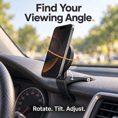🚗 Foldable Magnetic Car Phone Holder – Adjustable Dashboard Clip Mount for Car & Desk 📱