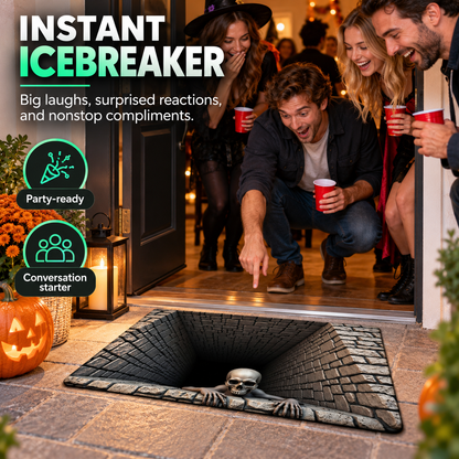 Optical Illusion Vortex & Trapdoor Doormat – Non-Slip Flannel Floor Mat 🌀