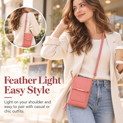 📱 Touch-Screen Multi-Pocket Crossbody Phone Bag