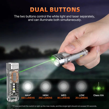 🔦 Nicron K11 Pro EDC Keychain Flashlight – 550 Lumens Magnetic Work Light ⚡