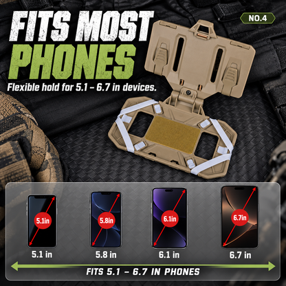 🛡️ Tactical MOLLE Foldable Navigation Board & Chest Phone Mount