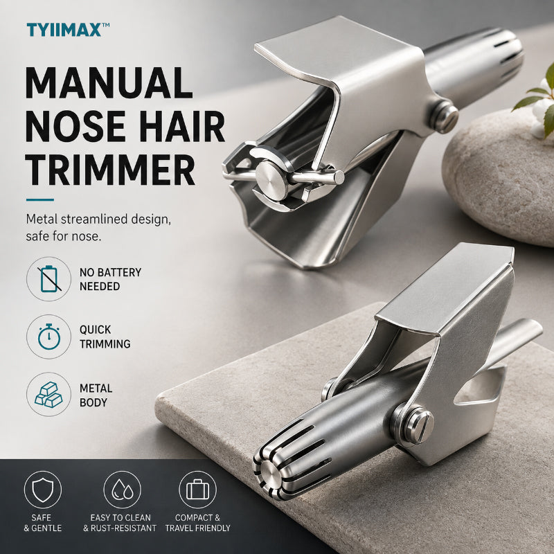 ✂️ Manual Stainless Steel Nose & Ear Hair Trimmer