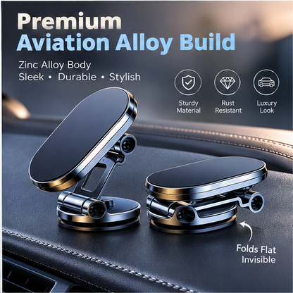 Heavy-Duty 360° Rotatable Magnetic Car Phone Mount for All Smartphones 🔥🚘