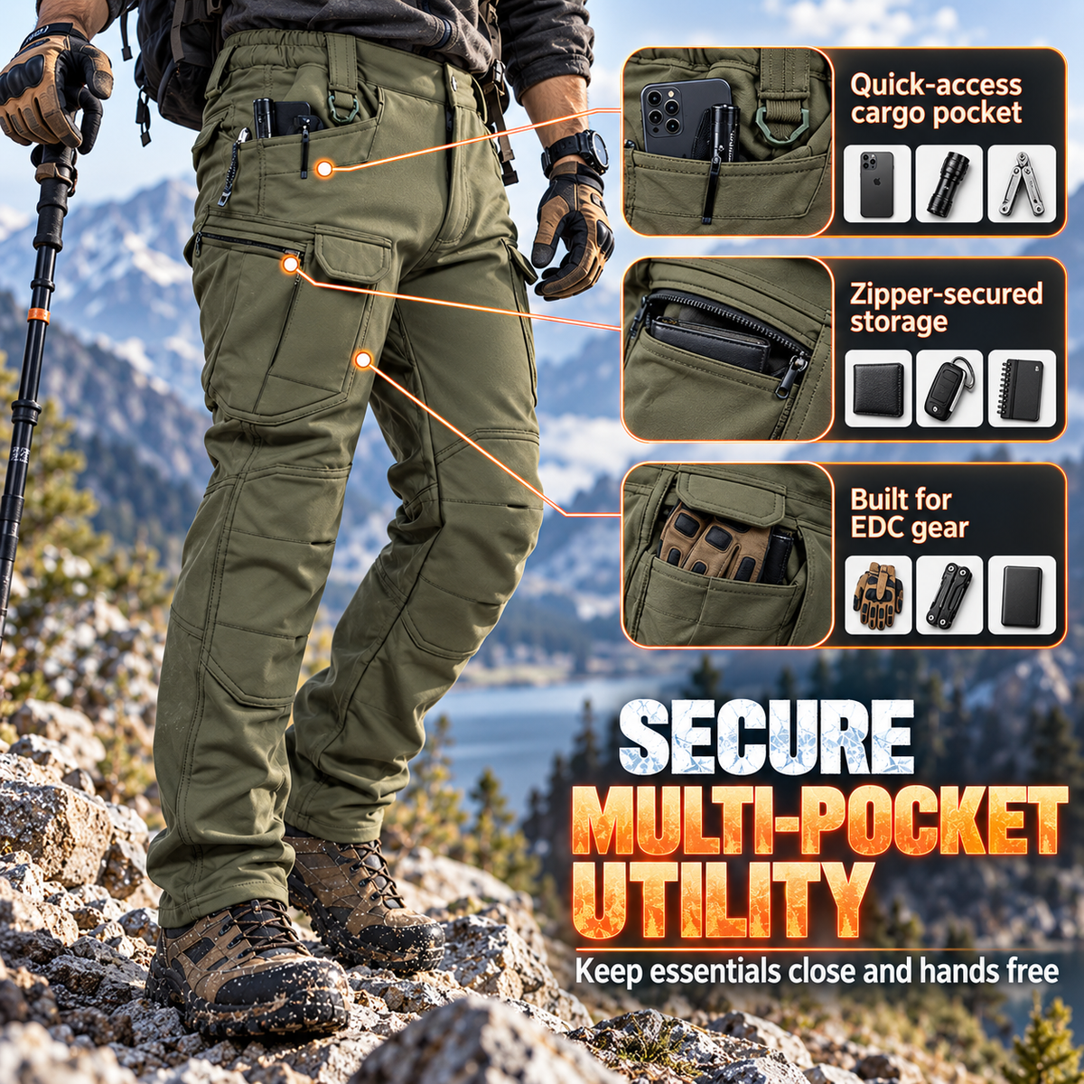 Winter Warm IX7 Cargo Tactical Pants ❄️