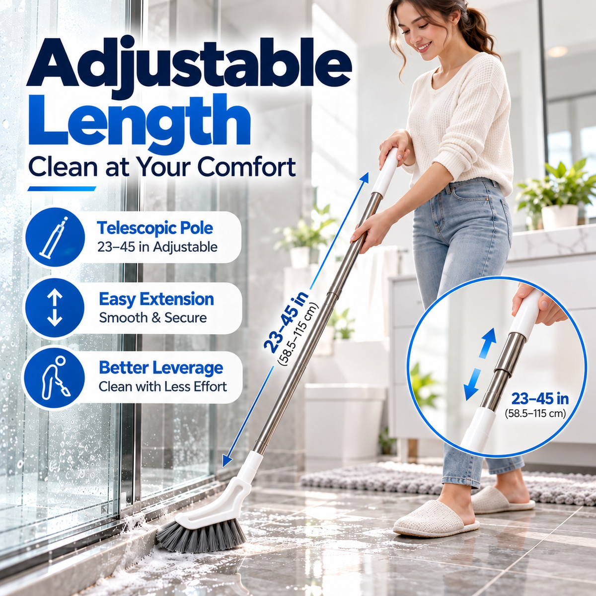 ✨ Extendable Gap Cleaning Brush – Reach Every Hidden Corner Effortlessly!