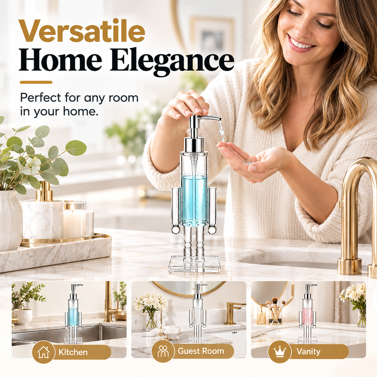 ✨ Luxury Nutcracker Liquid Soap & Lotion Dispenser 👑