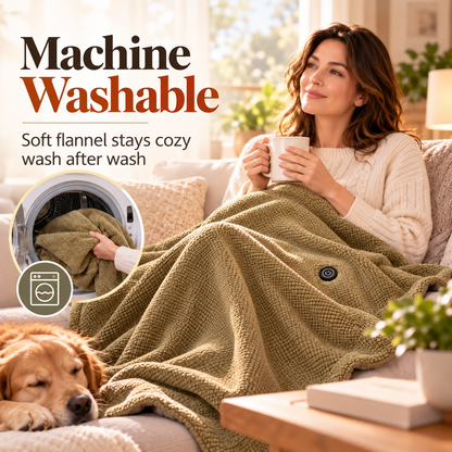 🔥 All-Day Warmth: 3-Mode USB Powered Electric Heating Shawl