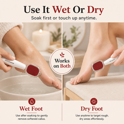 Dual-Sided Foot File for Rough Heels – Wet & Dry Callus Remover