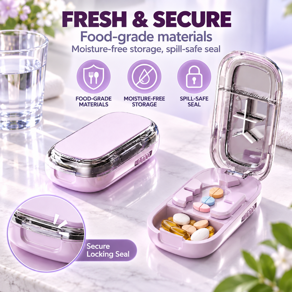 Portable Pill Cutter & Splitter Box for Precise Doses 💊