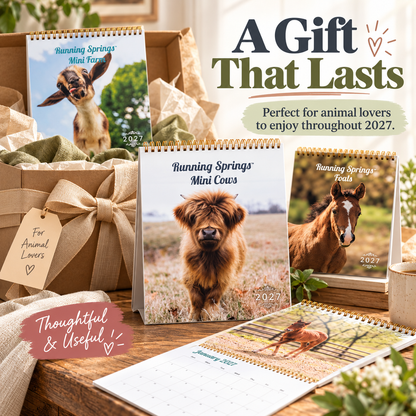 🐮 2027 Mini Farm Animal Wall Calendar – Adorable Farm Moments All Year Long