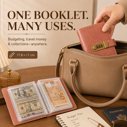 "Multi-Functional Vintage Crocodile Password Lock Cash & Currency Binder 💰🔒"