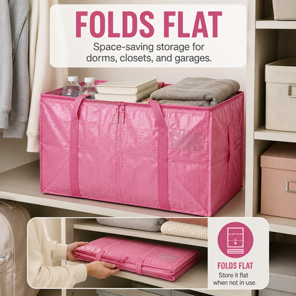 Heavy-Duty Waterproof Moving & Storage Bag with Tag Window🤝