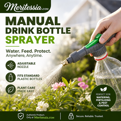 🌿 Save 50%! Adjustable Pressure Bottle Sprayer – Universal Fit for Standard Beverage Bottles
