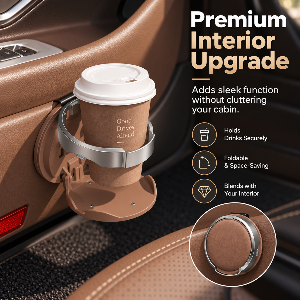 Multi-Functional Foldable Car Cup & Drink Holder 🚗☕
