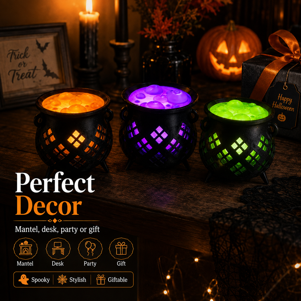 🎃 3D Printed Glowing Witch’s Cauldron Light