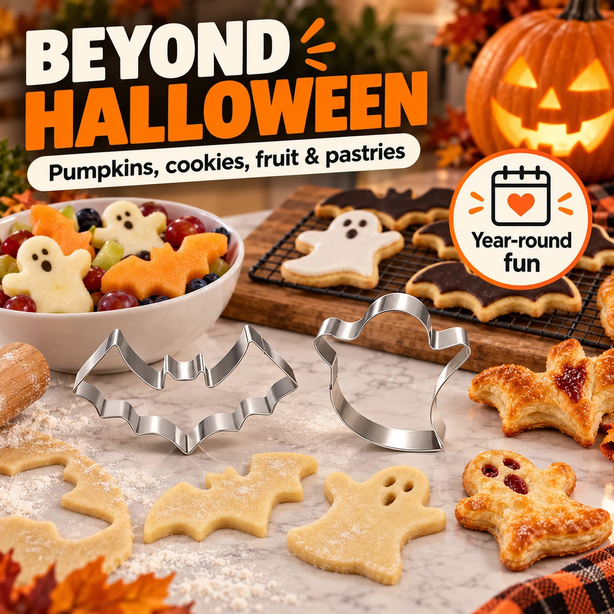 Halloween Pumpkin Carving Hammer & Cutter Kit (2-Pack) 🎃⚡