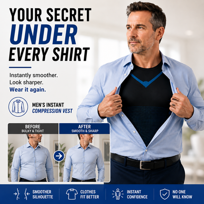 🔥 InstaShape Men's Body Shaper Shirt