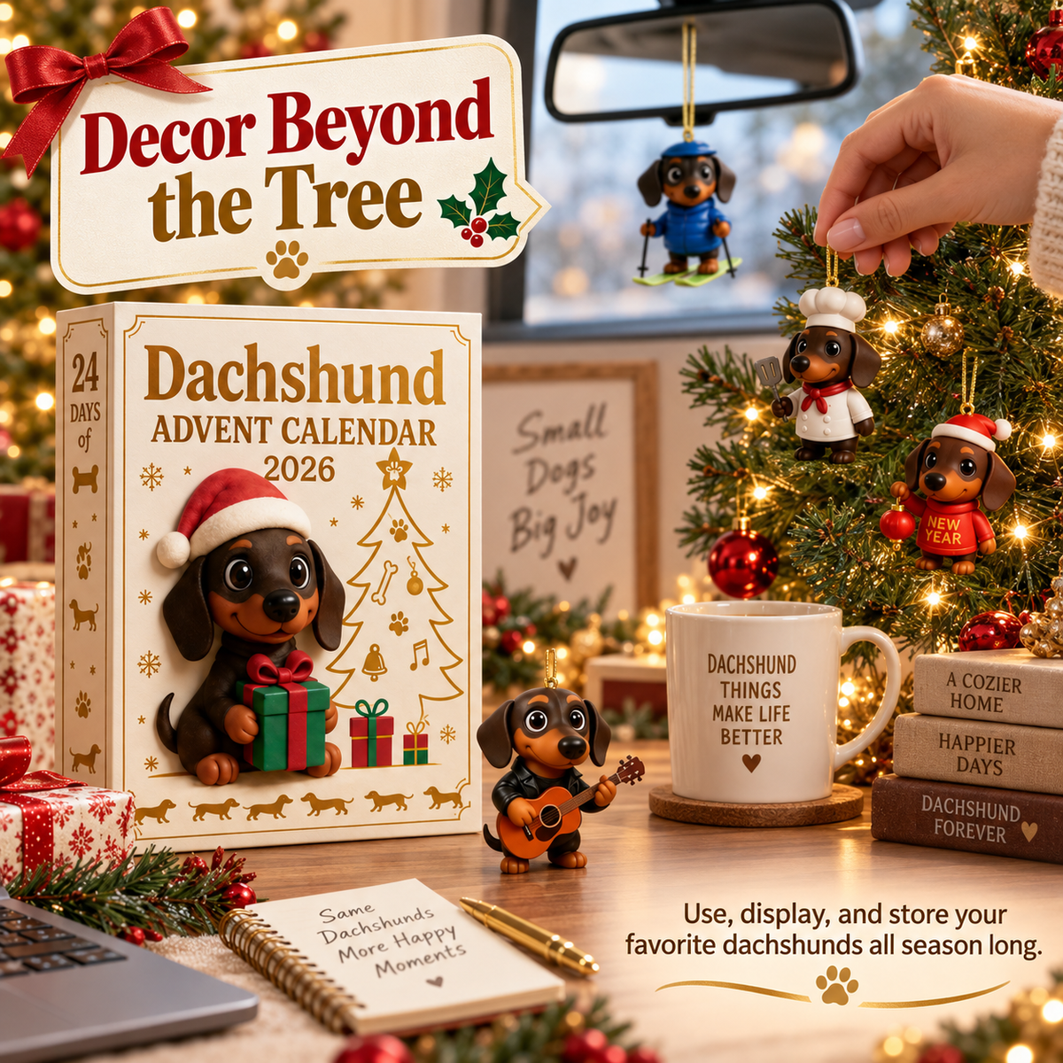 24 Days Christmas Dachshund Advent Calendar 🎄🐾