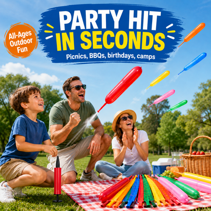 🚀 Screaming Rocket Balloons Pack with Pump