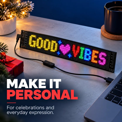 Custom LED Pixel Display | Your Text, Colors & Effects ✨