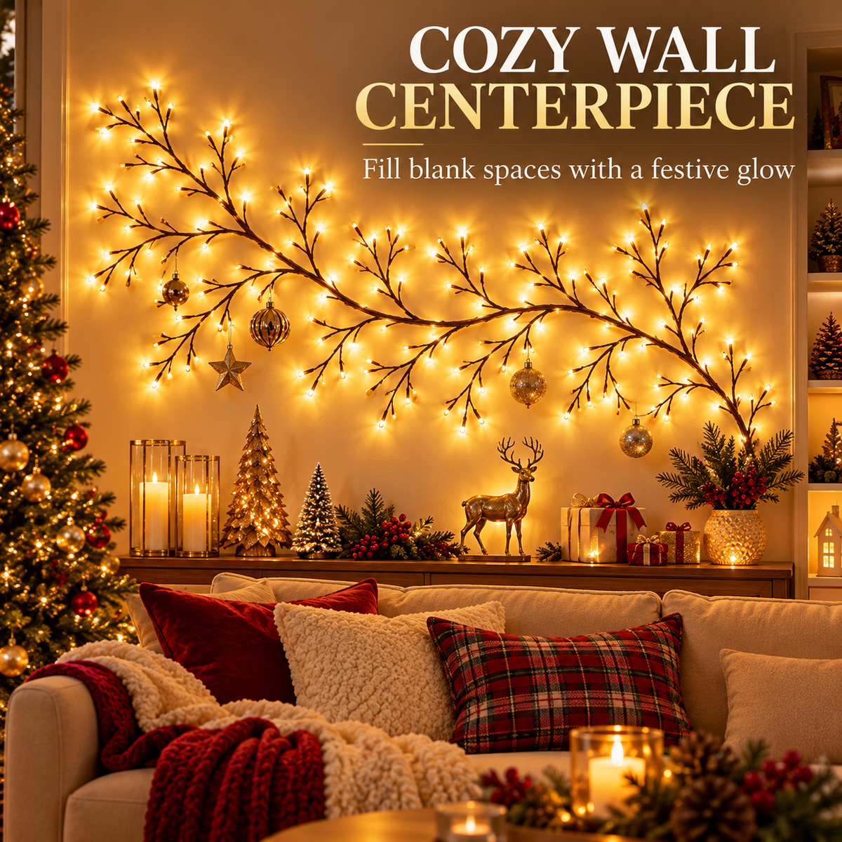 Warm Glow Simulation Willow Vine String Light 💡
