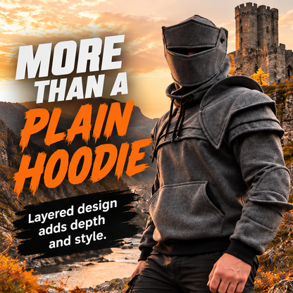 🖤 Rugged Layered Hooded Sweatshirt – Modern Streetwear Style