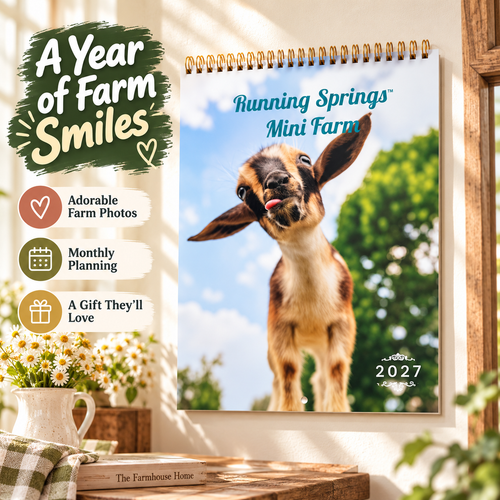 🐮 2027 Mini Farm Animal Wall Calendar – Adorable Farm Moments All Year Long