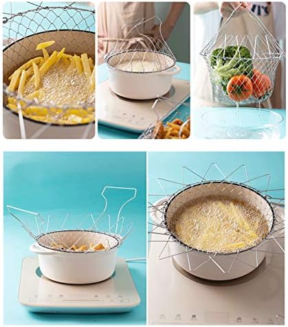 🍟 Foldable Easy-Lift Frying Basket – Fry, Lift & Drain in One Easy Move