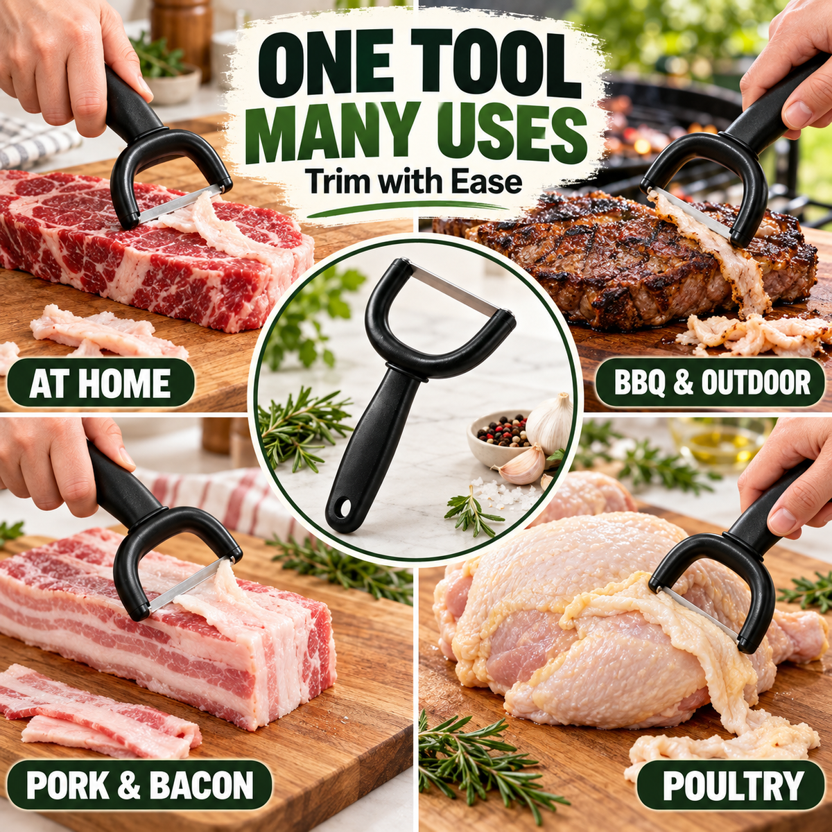 🥩✨Handheld Meat & Fat Trimming Tool for Brisket and Pork