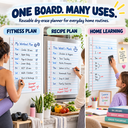 Flexible Magnetic Lined Paper Whiteboard with Dry-Erase Surface 🎯💡