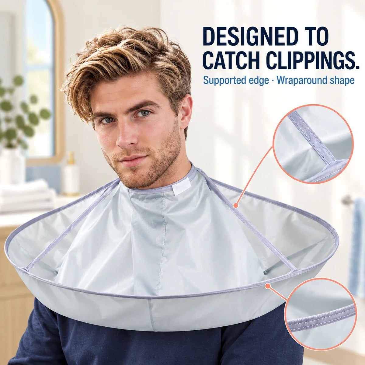 Hair-Catching Haircut Cape – Less Mess, Better Home Trims ✂️