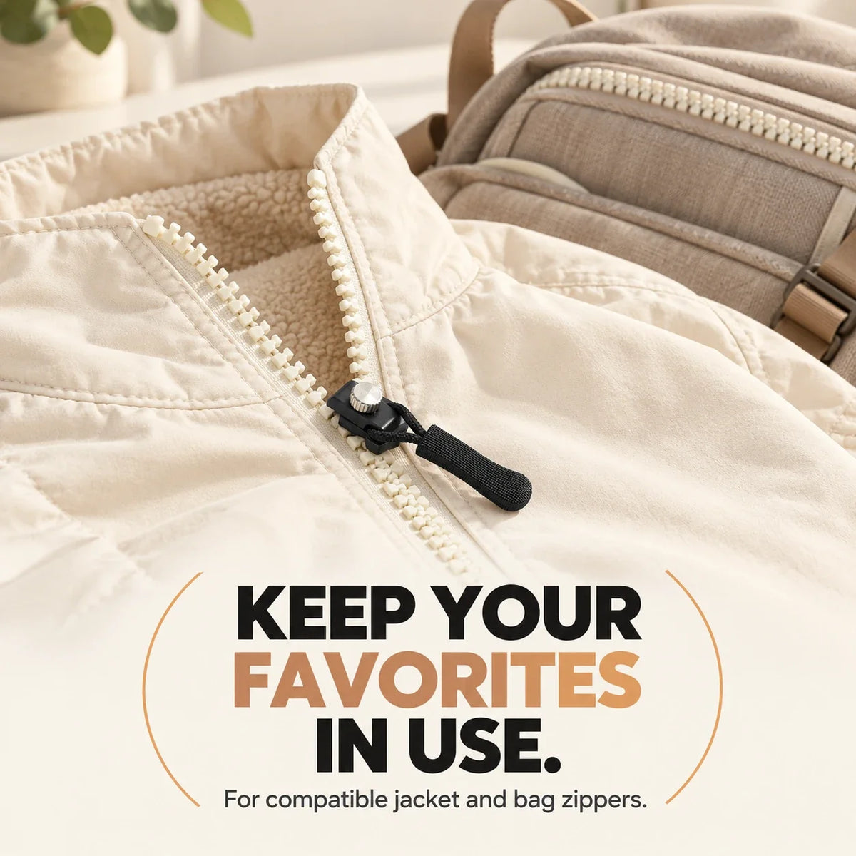 Zipper Repair Slider – No-Sew Screw-On for #3 & #5 Zippers 🧵