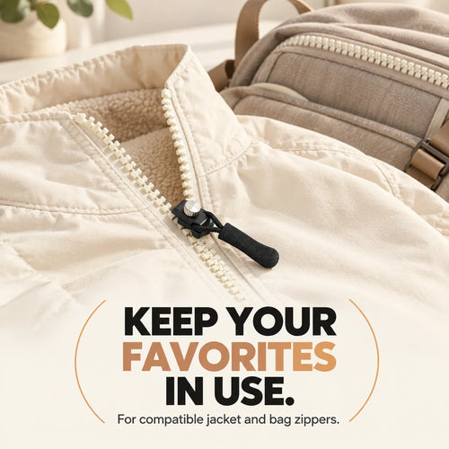 Zipper Repair Slider – No-Sew Screw-On for #3 & #5 Zippers 🧵
