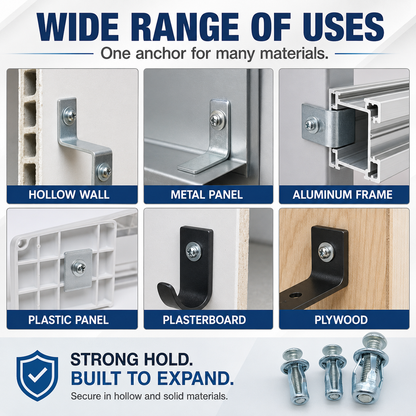 🔩 Heavy-Duty Jack Nut Expansion Anchors for Thin & Hollow Materials