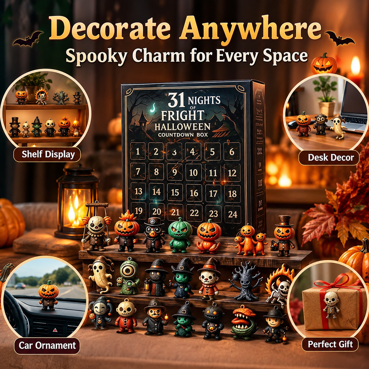 31 Nights of Fright Halloween Countdown Advent Calendar Box 🕷️✨