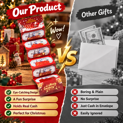 Holiday Surprise Money Pull Box for Christmas Cash Gifting 💵