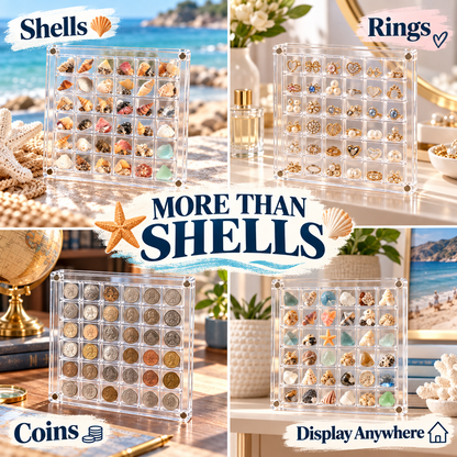 36-Grid Clear Acrylic Organizer Box for Small Collectibles ✨