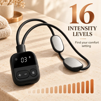 ✨ Pendant Neck Massager with Heat — 5 Modes, 16 Intensity Levels