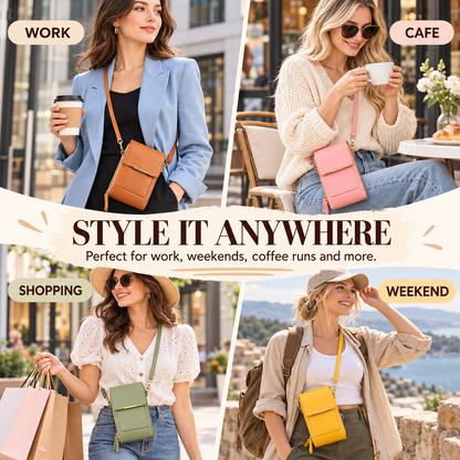 📱 Touch-Screen Multi-Pocket Crossbody Phone Bag