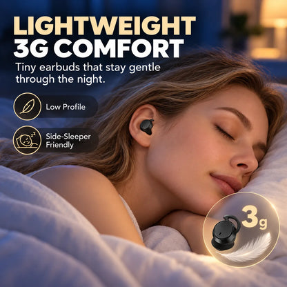 🌙 Mini Wireless Sleep Earbuds – Ultra-Light Comfort for Side Sleepers 🎧