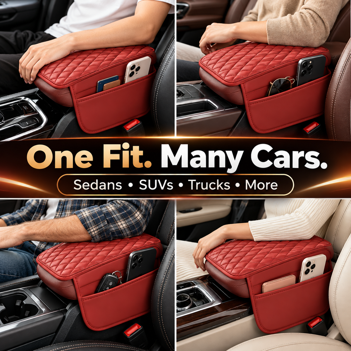 Ergonomic Car Armrest Cushion & Side Storage Organizer🚗